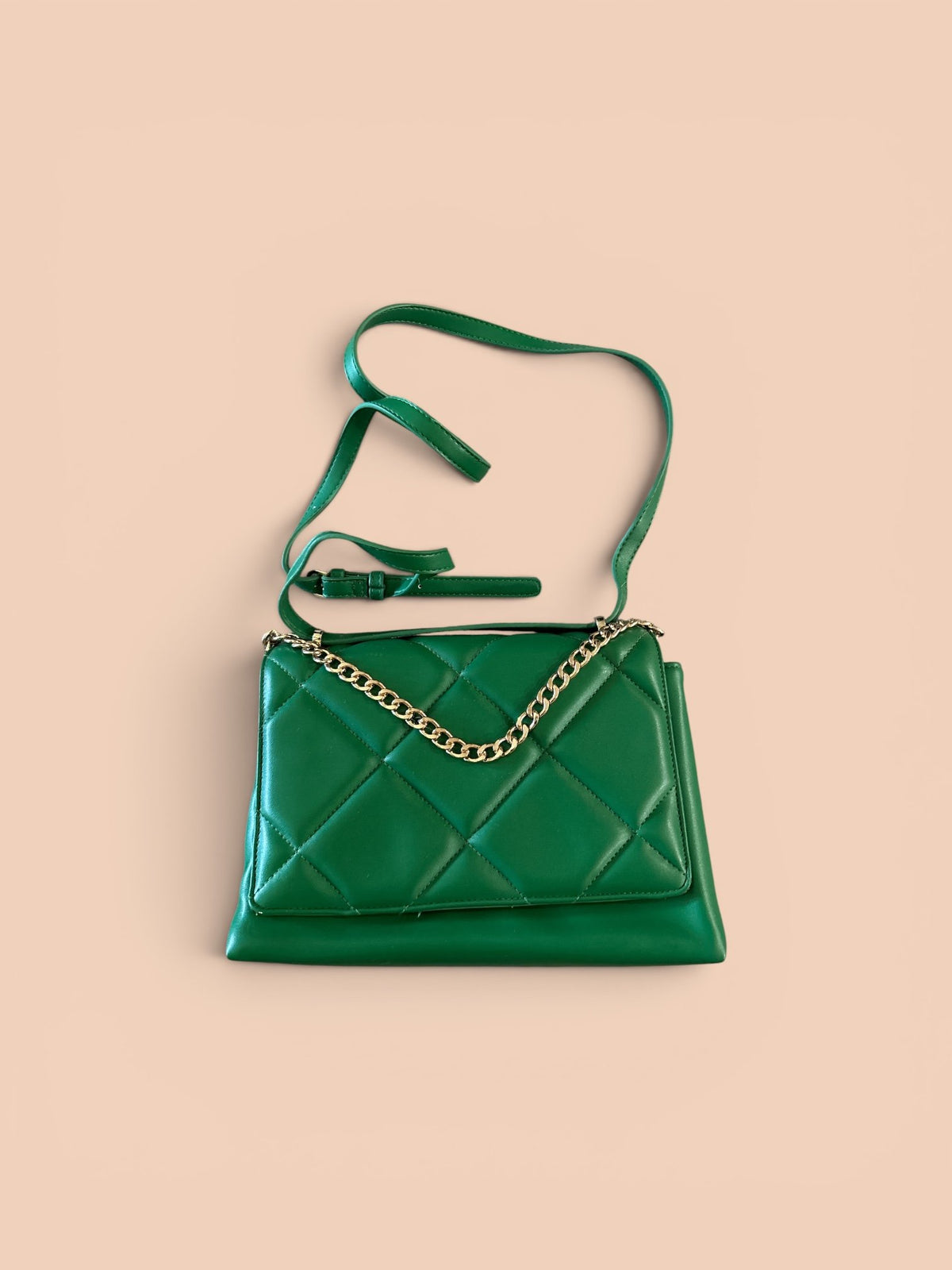 A New Day Emerald Green Quilted Crossbody Shoulder Bag – Like New