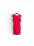 Calvin Klein Ruched Sheath Dress – Red – Size 8