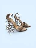 Express Lace-Up Strappy High Heels – Nude/Tan – Women’s Size 7