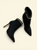 Express Black Rhinestone Stiletto Ankle Booties – Size 7 – New Without Box