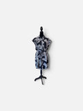 Express Tropical Leaf Shirt Dress – Black & White | Size M