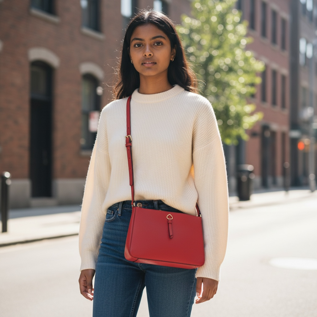 Kate Spade Red Leather Crossbody Handbag – Gently Used