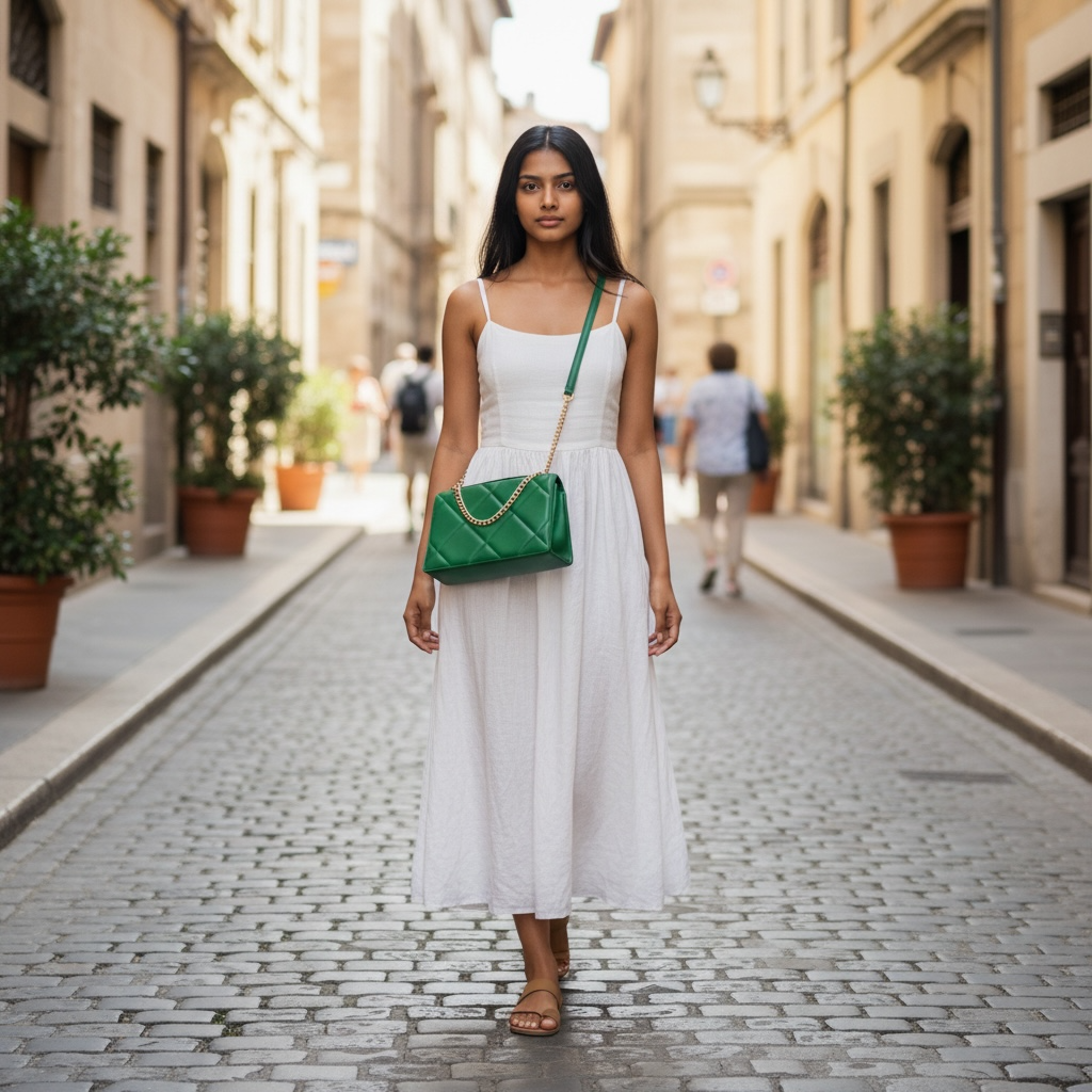 A New Day Emerald Green Quilted Crossbody Shoulder Bag – Like New