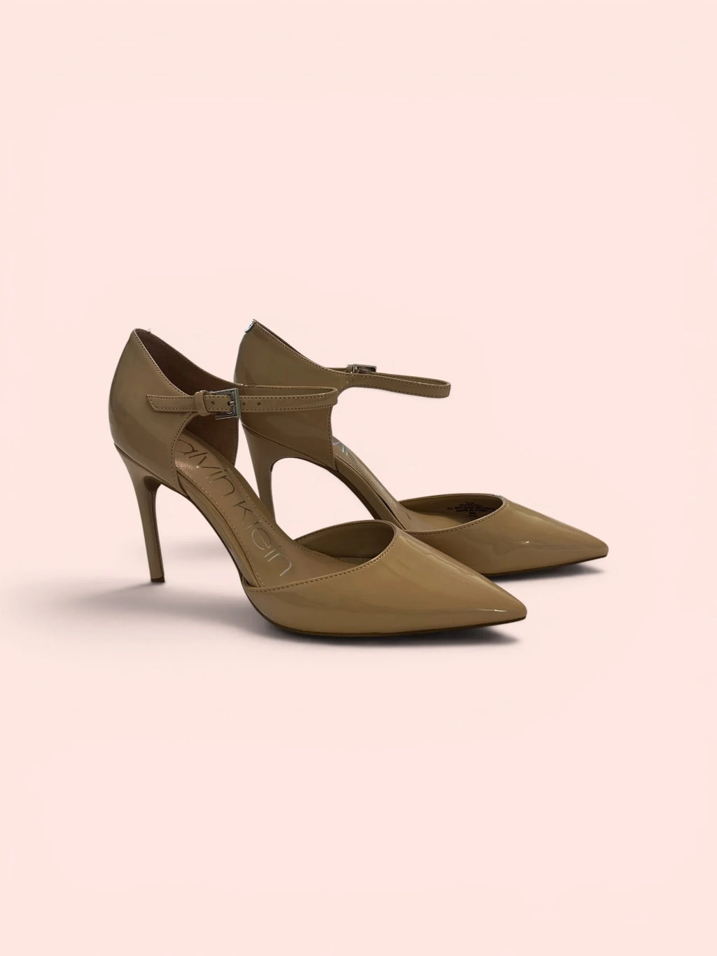 Calvin Klein Light Natural Patent Pointed-Toe Pumps - Size 6.5 - New in Box