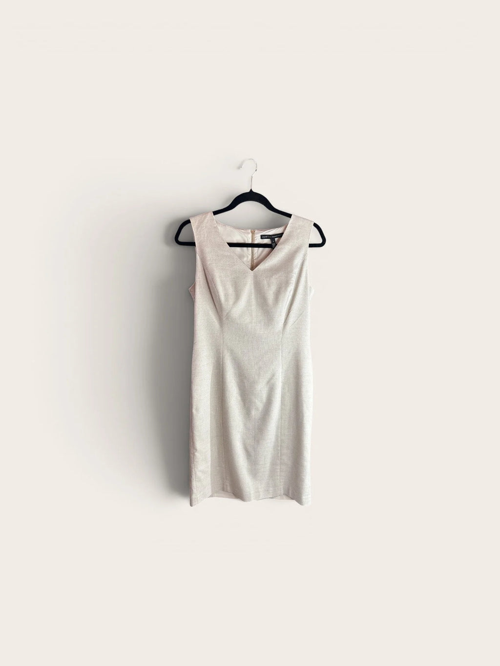 White House Black Market Linen Blend Sheath Dress – Nude – Size 6