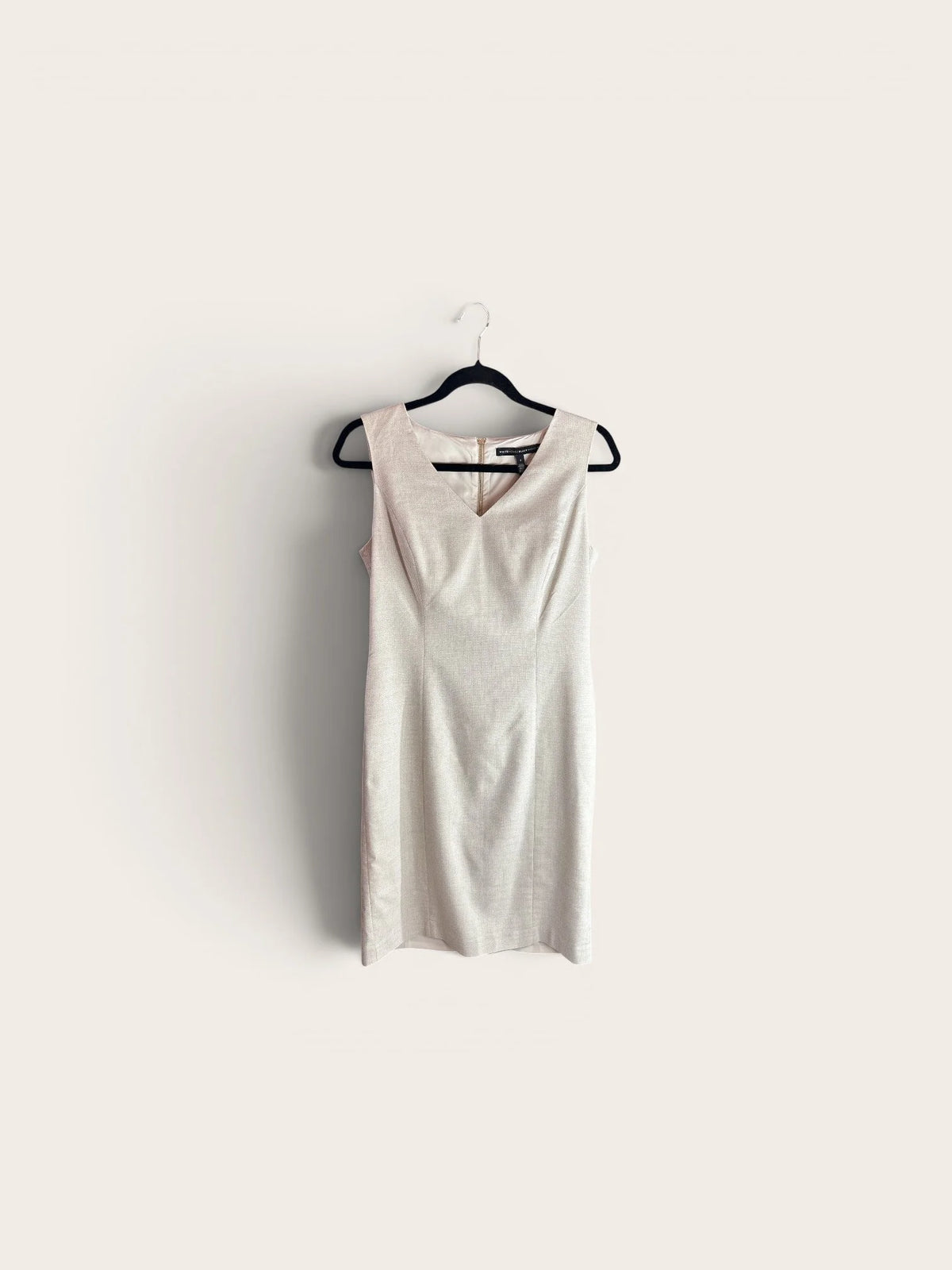 White House Black Market Linen Blend Sheath Dress – Nude – Size 6