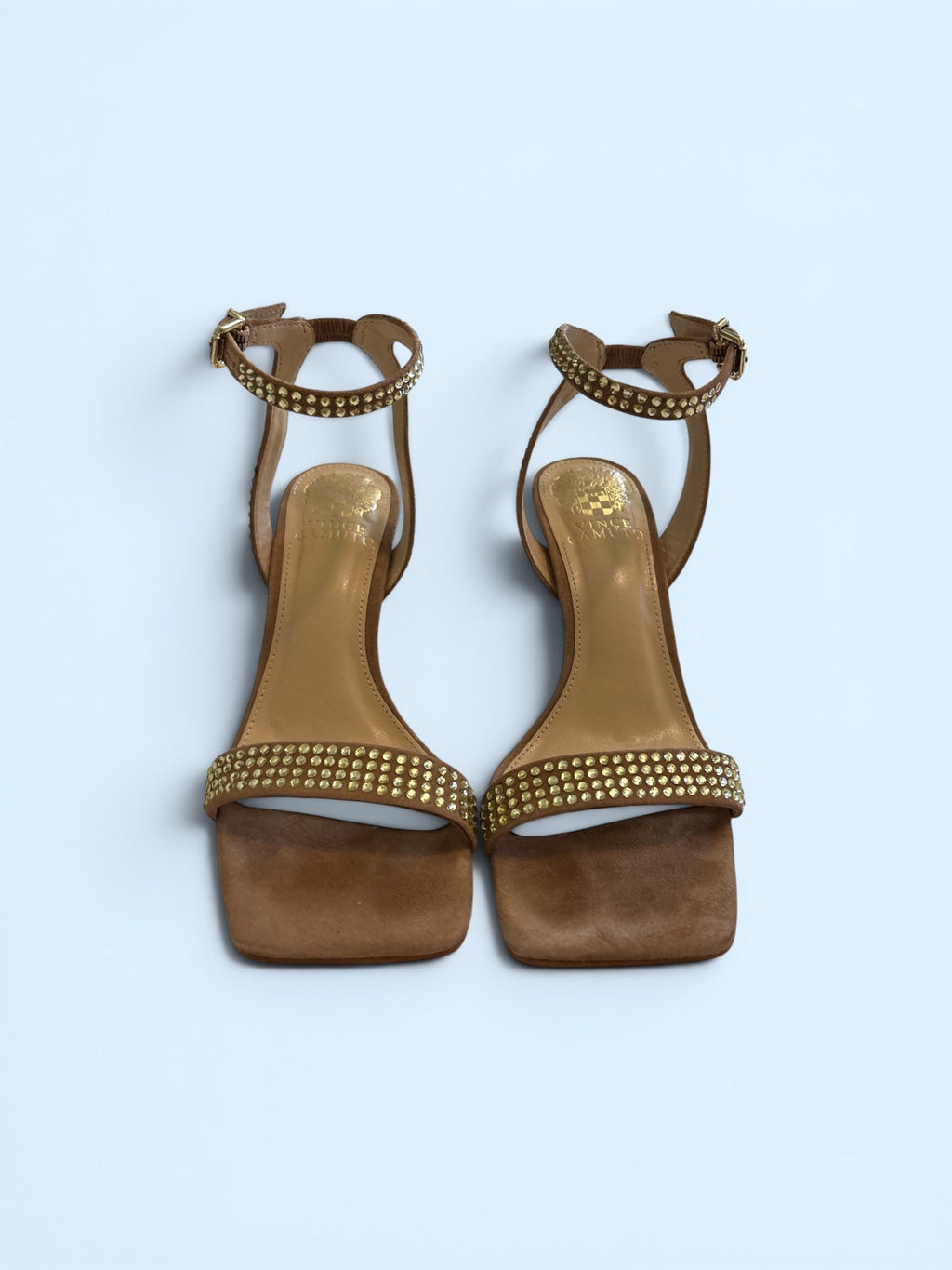 Vince Camuto Studded Ankle Strap Heeled Sandals - Size 6.5 - Original Box